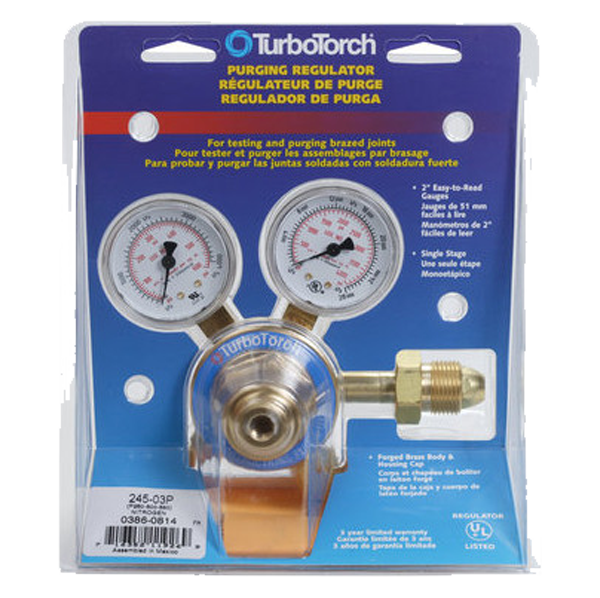 TurboTorch - 245-03P Nitrogen Purge Regulator (0-500 PSI) - 0386-0814