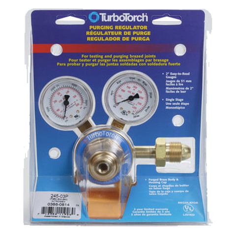 TurboTorch - 245-03P Nitrogen Purge Regulator (0-500 PSI) - 0386-0814