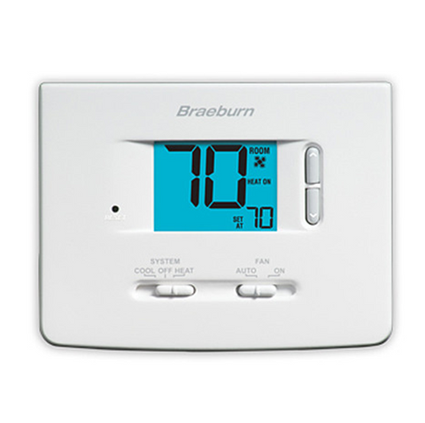 Braeburn - 2 Heat/1 Cool Non-Programmable Economy Thermostat, Builder Series