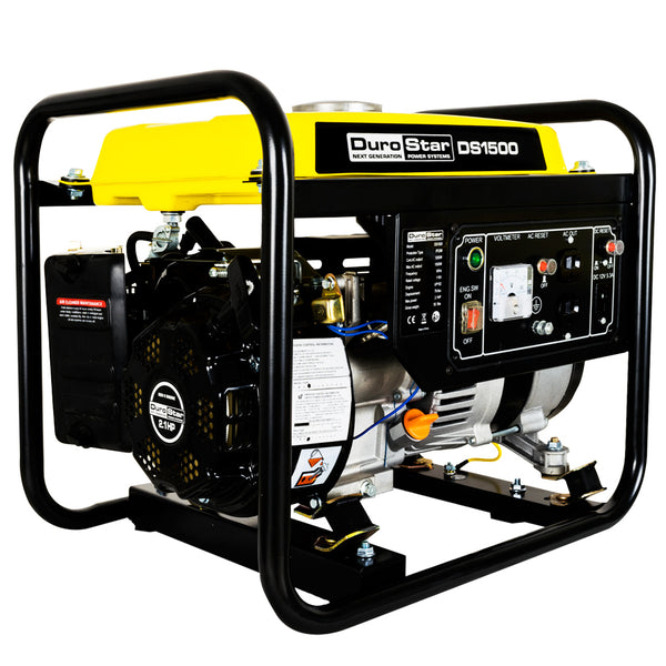 DuroStar - 1,500W 2.1 HP Air Cooled Gas Powered Portable Generator - DS1500
