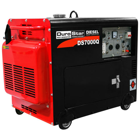 DuroStar - 6500W Enclosed Diesel Portable Generator w/ Remote Start - DS7000Q