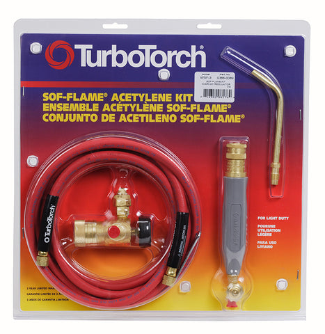 TurboTorch - Sof-Flame WSF-4 Acetylene Swirl Air/Fuel B Torch Kit - 0386-0090