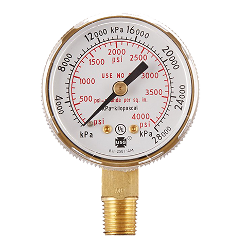 TurboTorch - Victor Replacement Gauge, 1.5 315BAR / 4568 PSI, Oxygen - 1435-0096RP