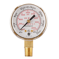 TurboTorch - Victor 2" 4000 psig Gold Tint Replacement Pressure Gauge - 1424-0019