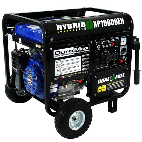DuroMax - 10000W Electric Start Dual Fuel Hybrid Portable Generator - XP10000EH