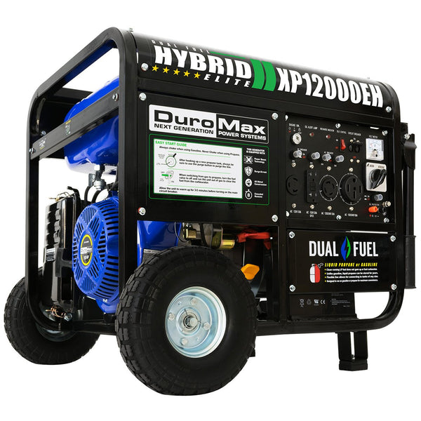 DuroMax - 12000W 18 HP Portable Hybrid Gas Propane Generator - XP12000EH