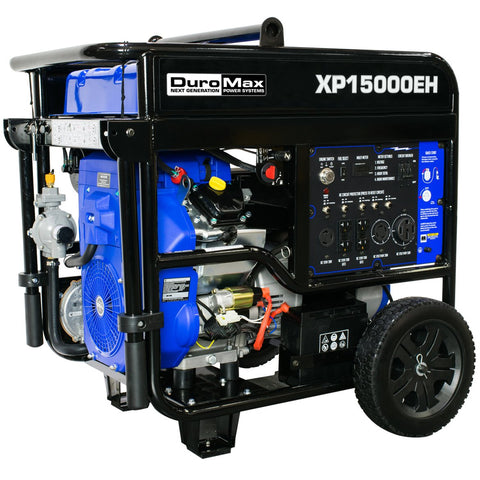 DuroMax - 15000W V-Twin Electric Start Dual Fuel Hybrid Portable Generator - XP15000EH